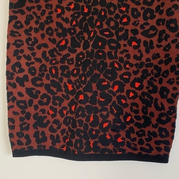 A.L.C Ellwood Leopard Print Pencil Wool Skirt S - Picture 3 of 9